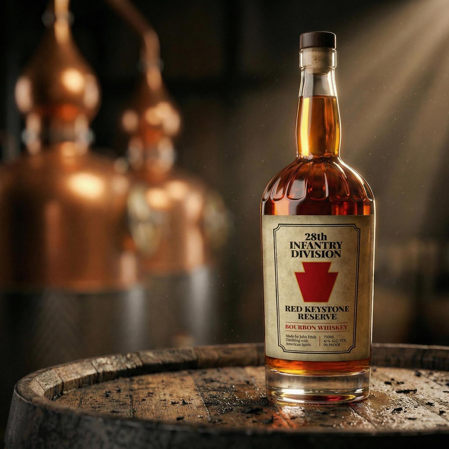 Red Keystone Reserve Bourbon - 28th Infantry Division Commemorative Bourbon